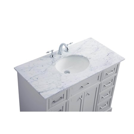 Elegant Decor 42 In. Single Bathroom Vanity Set In Light Grey VF15042GR
